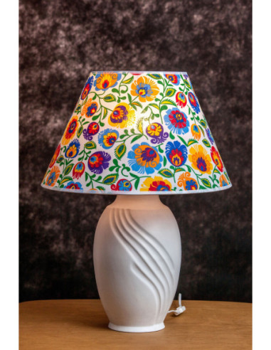 FOLKOWA LAMPA CERAMICZNA "S"AB.BIAŁY/BIAŁY...