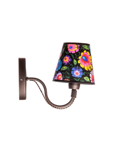 KINKIET KATRIN FOLK AB. CZARNY/WENGE