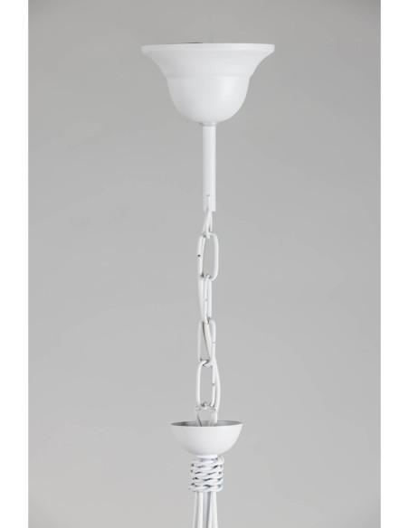 Żyrandol folk KATRIN 5 BIAŁY/ AB CZARNY