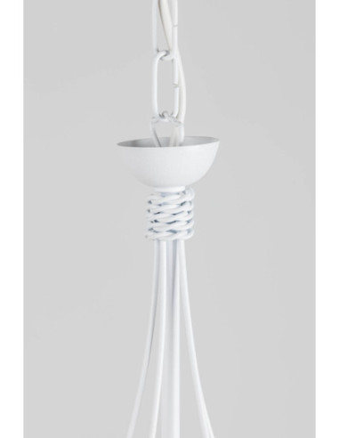 Żyrandol folk KATRIN 5 BIAŁY/ AB BIAŁY