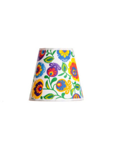 Abażur stożek FOLK BIAŁY...