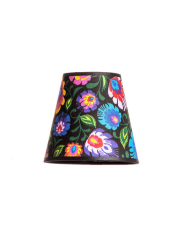 Abażur stożek FOLK CZARNY Fi-15/Fi-9/H-14,5 E-14