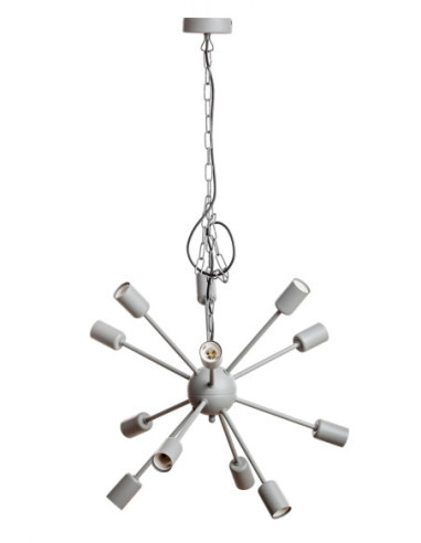 Lampa wisząca GENEWA 12PKT /szara/