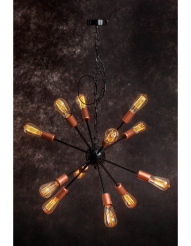 Lampa wisząca GENEWA 12PKT /czarna/