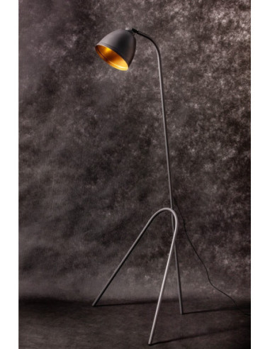 GENUA  SZARO PERŁOWA -ZŁOTA LAMPA PODŁOGOWA