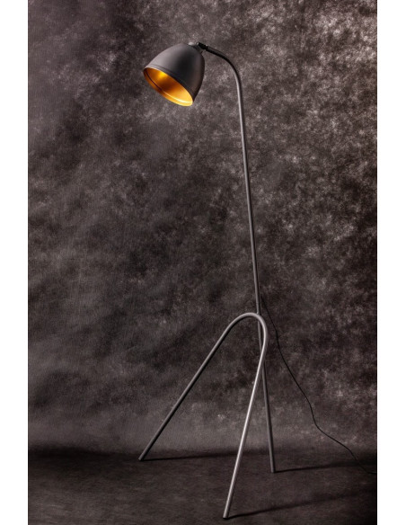 GENUA  SZARO PERŁOWA -ZŁOTA LAMPA PODŁOGOWA