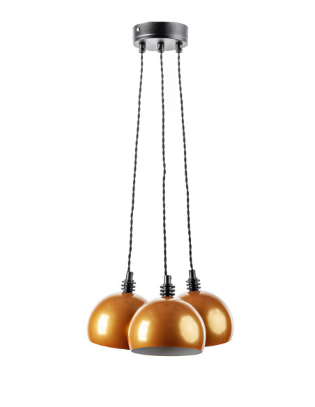Lampa wisząca TESTER 3L/ZŁOTO /CZARNY