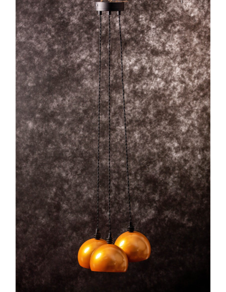 Lampa wisząca TESTER 3L/ZŁOTO /CZARNY