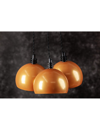 Lampa wisząca TESTER 3L/ZŁOTO /CZARNY