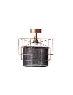 PLAFON EDIT MIEDŹ/CZARNY