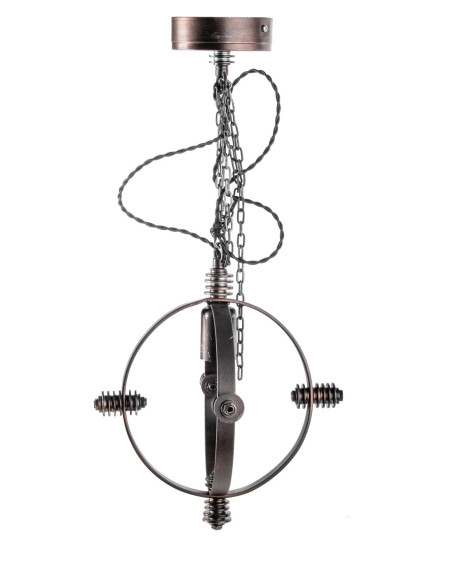 Lampa LOFTOWA wisząca SUPERNOVA czarno-miedziana /HANDMADE/