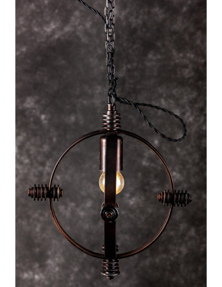 Lampa LOFTOWA wisząca SUPERNOVA czarno-miedziana /HANDMADE/