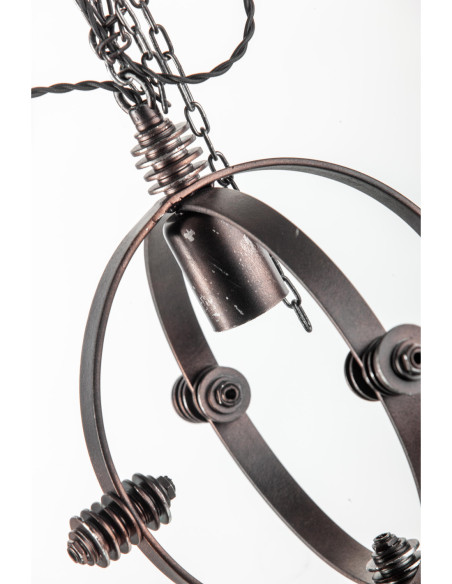 Lampa LOFTOWA wisząca SUPERNOVA czarno-miedziana /HANDMADE/