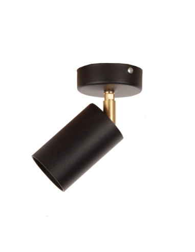 PLAFON SPECTRA 1P  CZARNA STRUKTURA/MOSIĄDZ