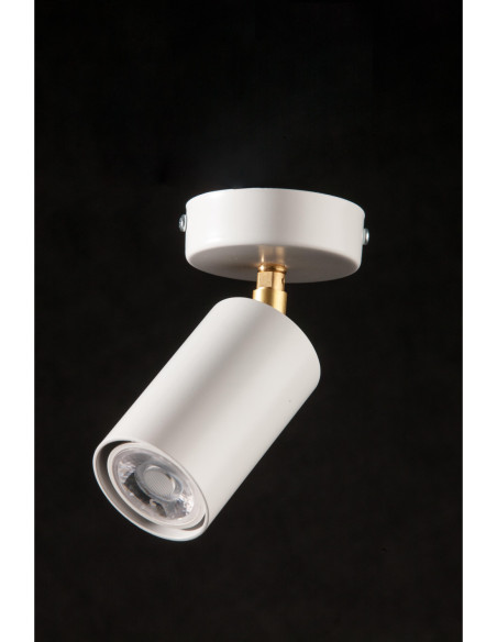 PLAFON SPECTRA 1P BIAŁA STRUKTURA/MOSIĄDZ