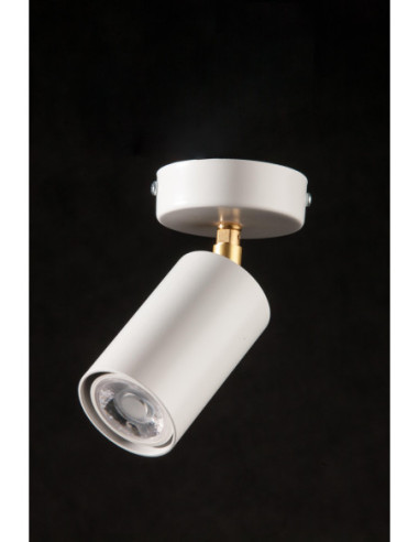 KINKIET SPECTRA 1P BIAŁA STRUKTURA/MOSIĄDZ