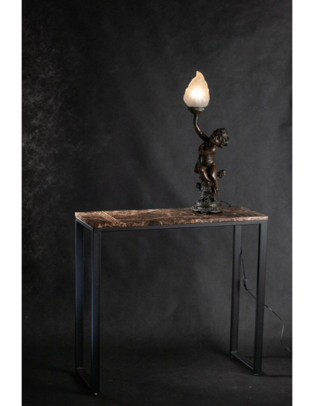 KONSOLA MARMUR EMPERADOR DARK /KRYSZTAŁ ZŁOTY 90X31X85