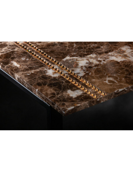 KONSOLA MARMUR EMPERADOR DARK /KRYSZTAŁ ZŁOTY 90X31X85