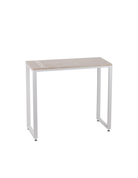 KONSOLA MARMUR CREMA MARFIL /KRYSZTAŁ SREBNY 90X31X85 /BIAŁA STRUKTURA