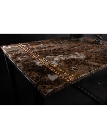 STOLIK KAWOWY EMPERADOR DARK/KRYSZTAŁ ZŁOTY 60,6X80/65/ CZARNA STRUKTURA