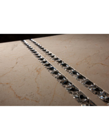 STOLIK KAWOWY CREMA MARFIL/KRYSZTAŁ SREBNY...