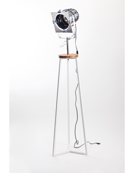 FLOKI REFLEKTOR BIAŁY/DREWNO JESION - HANDMADE