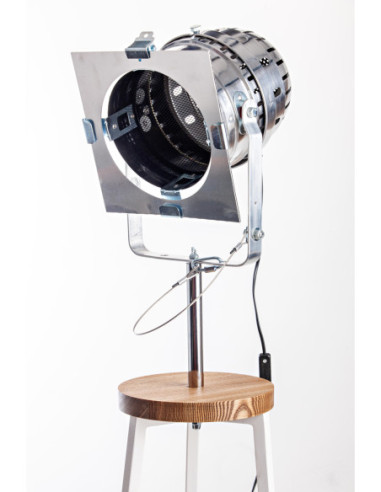 FLOKI REFLEKTOR BIAŁY/DREWNO JESION - HANDMADE