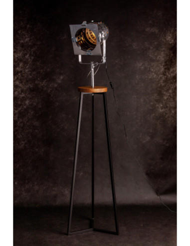 FLOKI REFLEKTOR CZARNY/DREWNO JESION -HANDMADE