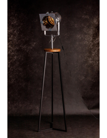 FLOKI REFLEKTOR CZARNY/DREWNO JESION -HANDMADE