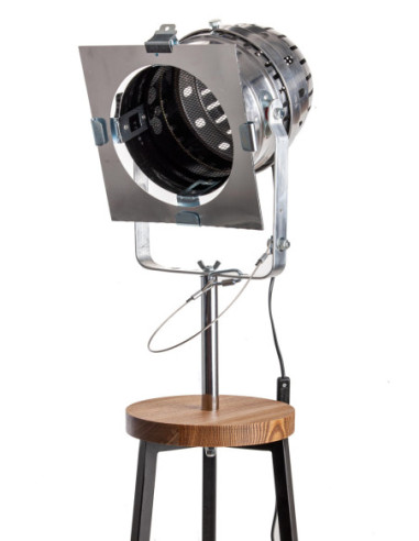 FLOKI REFLEKTOR CZARNY/DREWNO JESION -HANDMADE