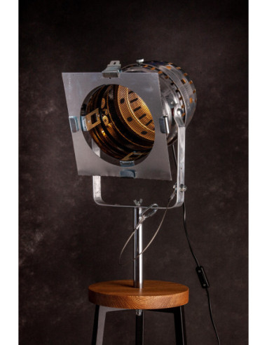 FLOKI REFLEKTOR CZARNY/DREWNO JESION -HANDMADE