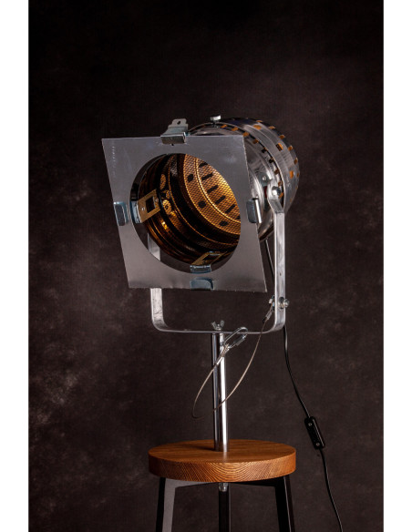 FLOKI REFLEKTOR CZARNY/DREWNO JESION -HANDMADE