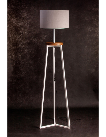 FLOKI BIAŁY AB. SZARY/DREWNO JESION-HANDMADE