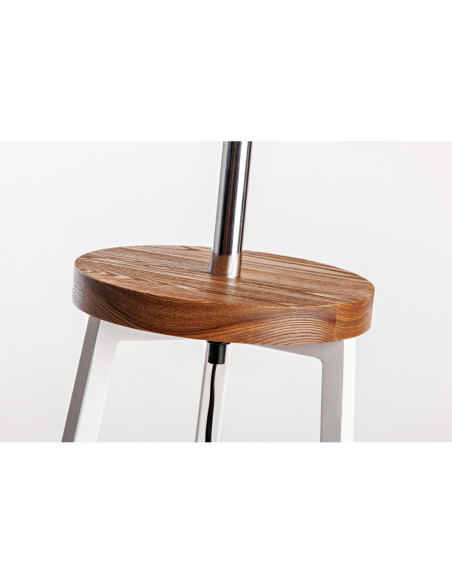 FLOKI BIAŁY AB. SZARY/DREWNO JESION-HANDMADE