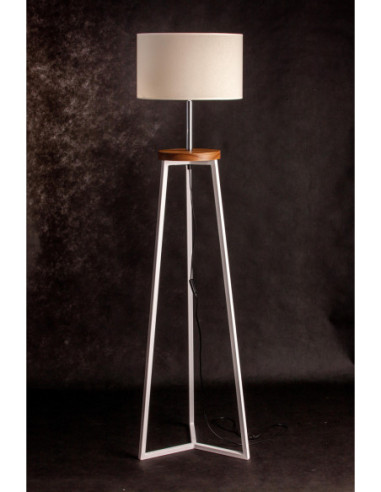 FLOKI BIAŁY AB. ECRU/DREWNO JESION-HANDMADE