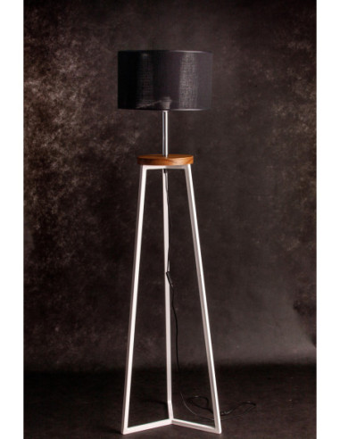 FLOKI BIAŁY AB. CZARNY/DREWNO JESION-HANDMADE