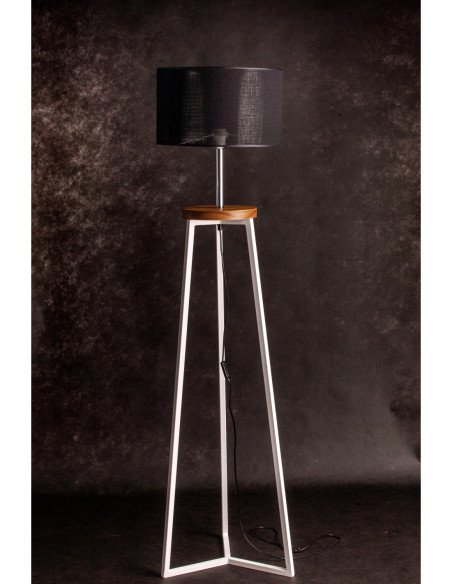 FLOKI BIAŁY AB. CZARNY/DREWNO JESION-HANDMADE