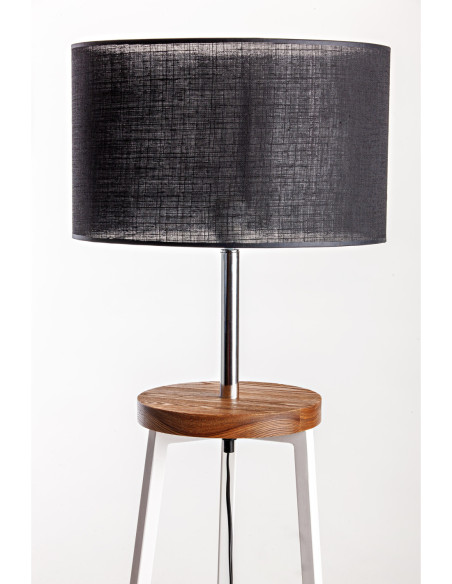 FLOKI BIAŁY AB. CZARNY/DREWNO JESION-HANDMADE