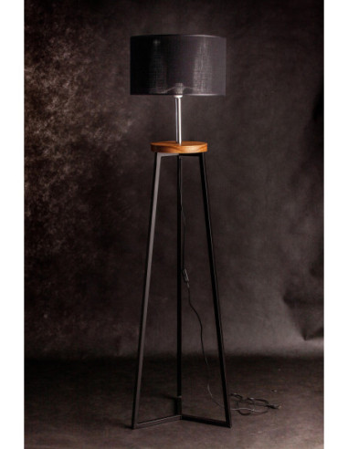 FLOKI CZARNY AB. CZARNY/DREWNO JESION-HANDMADE