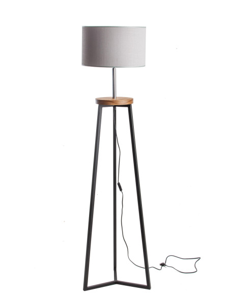 FLOKI CZARNY AB. SZARY/DREWNO JESION-HANDMADE