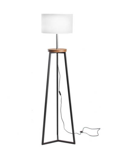 FLOKI CZARNY AB. BIAŁY/DREWNO JESION-HANDMADE