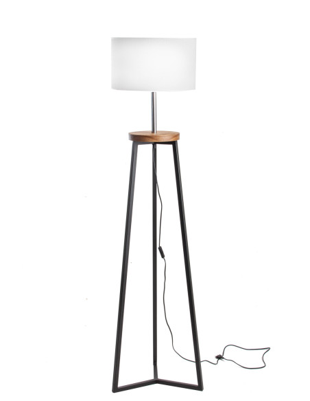 FLOKI CZARNY AB. BIAŁY/DREWNO JESION-HANDMADE