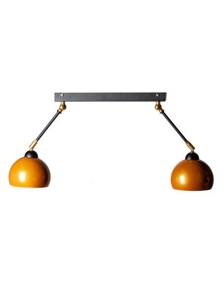 Lampa wisząca TESTER 2P/ZŁOTO/CZARNA STRUKTURA