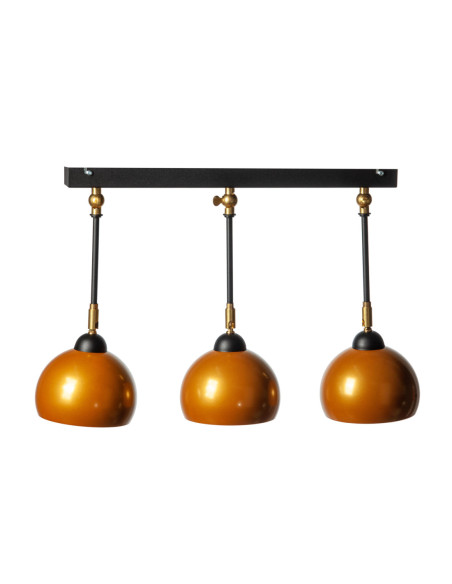 Lampa wisząca TESTER 3P/ZŁOTO/CZARNA STRUKTURA