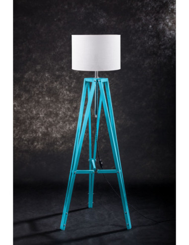Lampa podłogowa TRIPOD w kolorze turkusu/abażur...