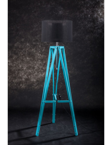 Lampa podłogowa TRIPOD w kolorze turkusu/abażur...