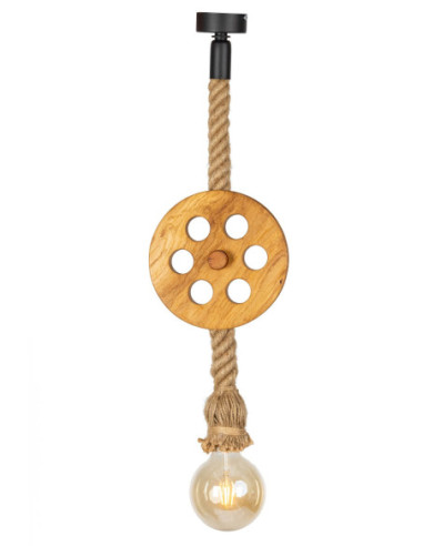 LAMPA WISZĄCA LOFTOWA- LOCH NESS BROWN /HANDMADE/