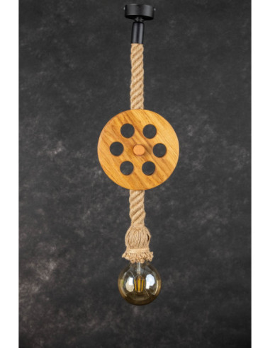 LAMPA WISZĄCA LOFTOWA- LOCH NESS BROWN /HANDMADE/