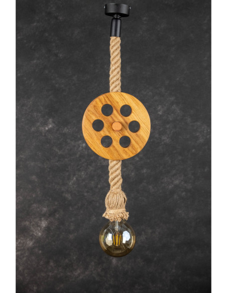 LAMPA WISZĄCA LOFTOWA- LOCH NESS BROWN /HANDMADE/