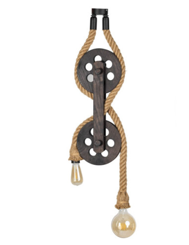 LAMPA WISZĄCA LOFTOWA- LOCH NESS 2PKT. WENGE...